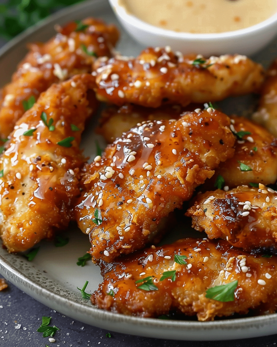 Air Fryer Honey Butter Garlic Chicken Tenders