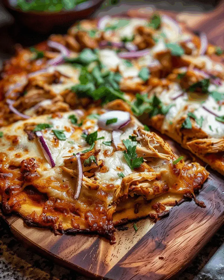 BBQ Chicken Pizza on Cottage Cheese Crust