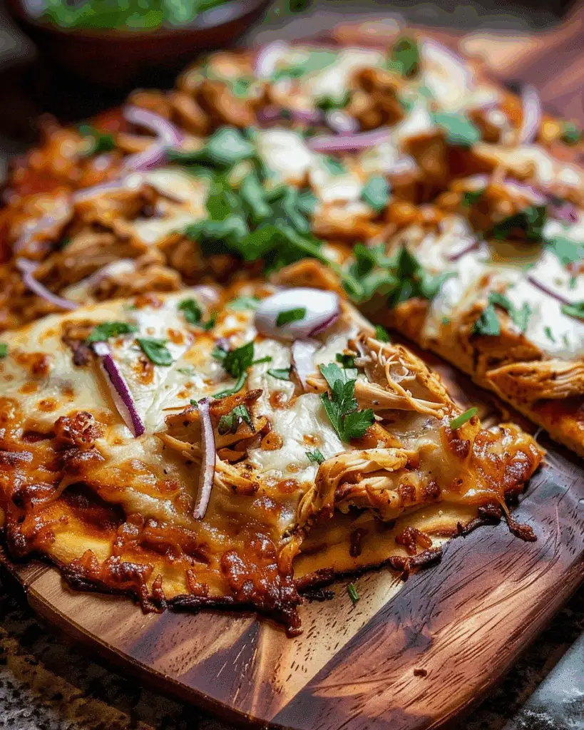 BBQ Chicken Pizza on Cottage Cheese Crust