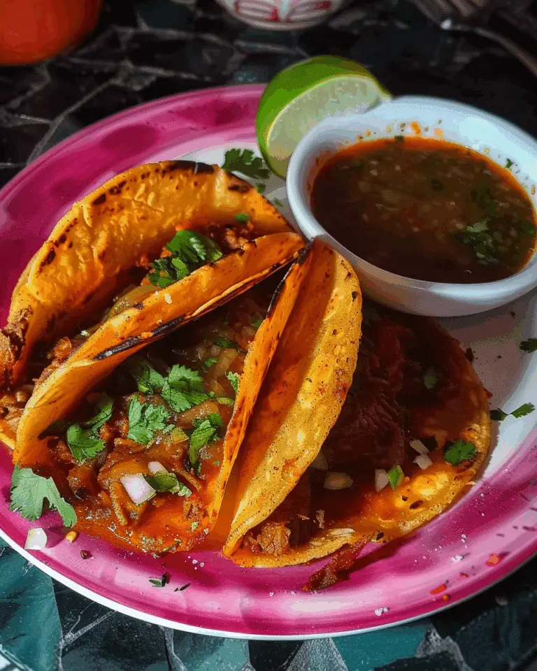 Beef Birria Tacos With Consomé