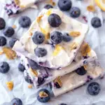 Blueberry Lemon Frozen Yogurt Bark