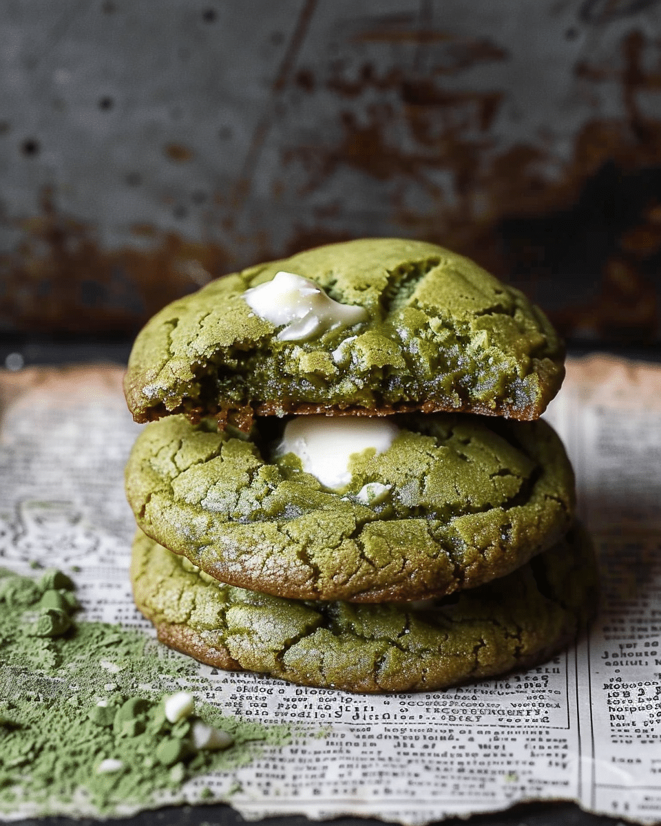 Brown Butter Matcha White Chocolate Chip Cookies