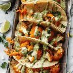 Buffalo Cauliflower Tacos With Avocado Crema