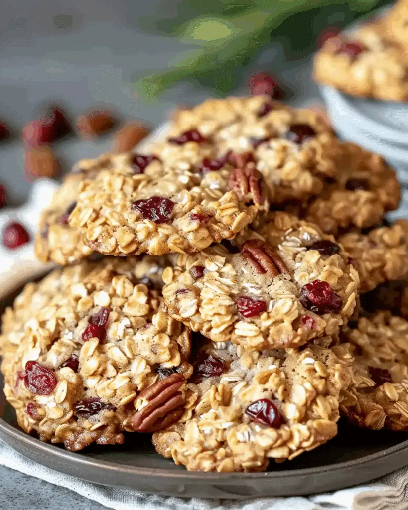 Chewy Cranberry Pecan Oatmeal Cookies