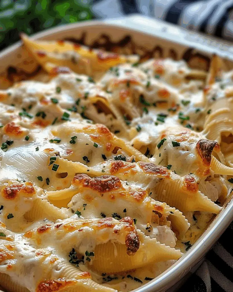 Chicken Alfredo Stuffed Shells
