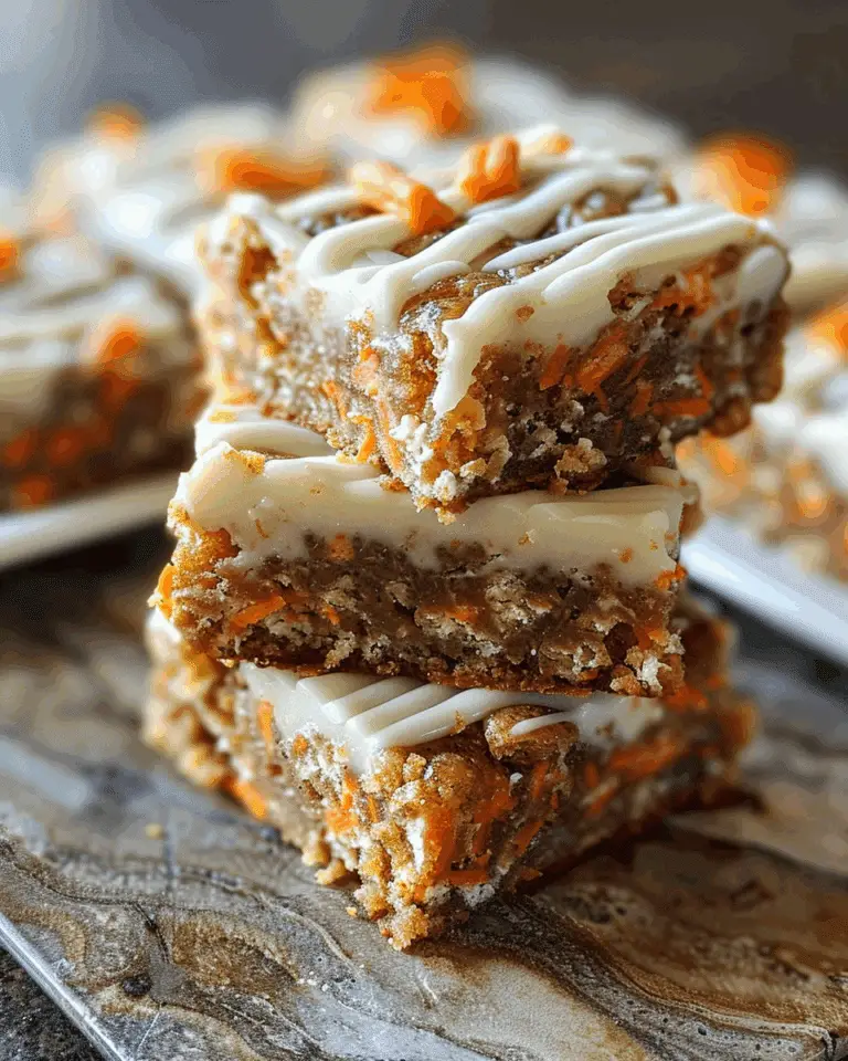 Cottage Cheese Carrot Cake Bars