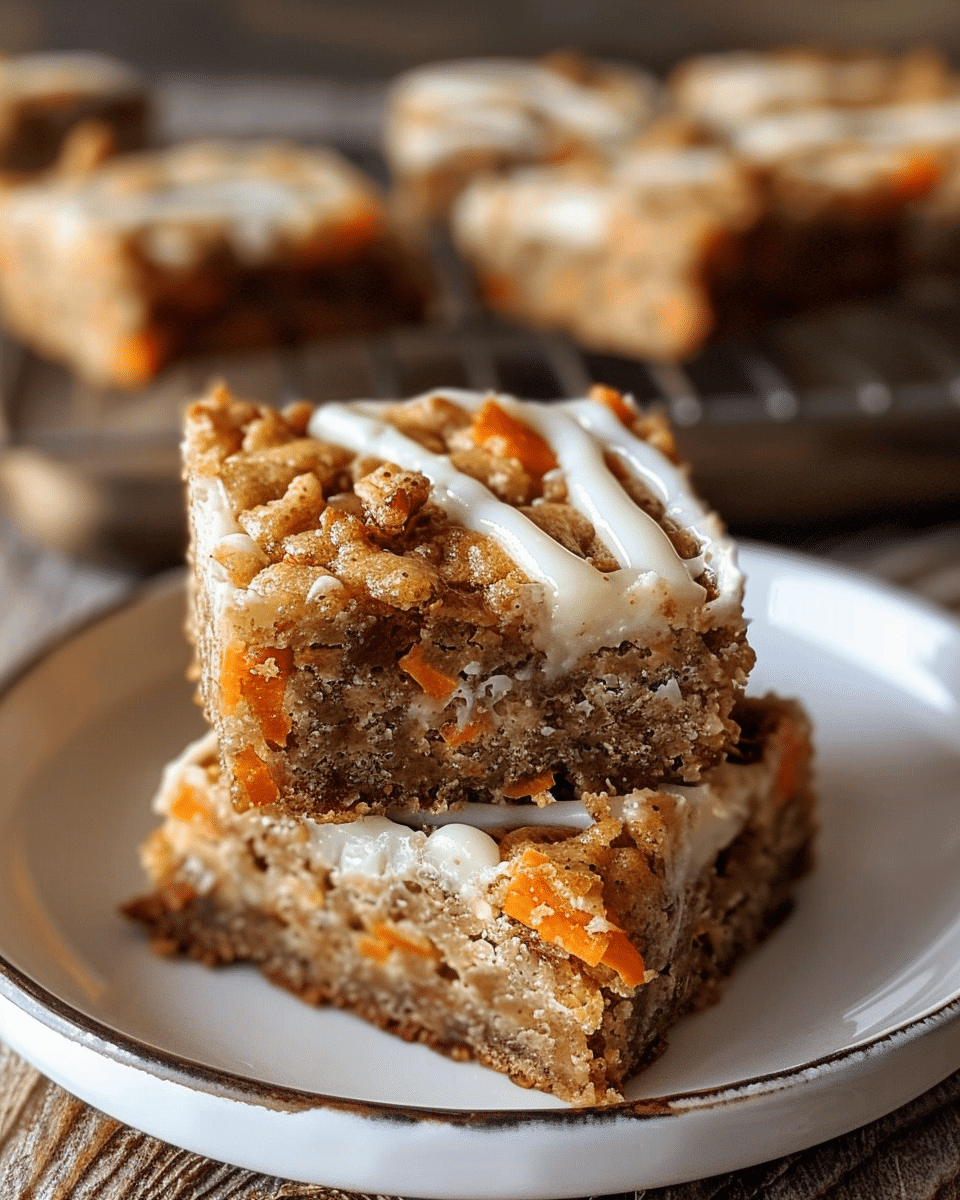 Cottage Cheese Carrot Cake Bars