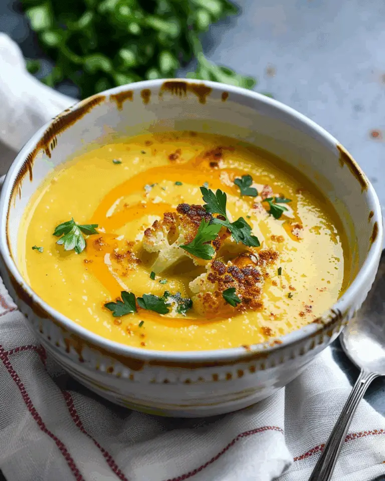 Creamy Cauliflower Soup with Turmeric and Cumin