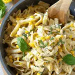 Creamy Sweet Corn and Basil Pasta