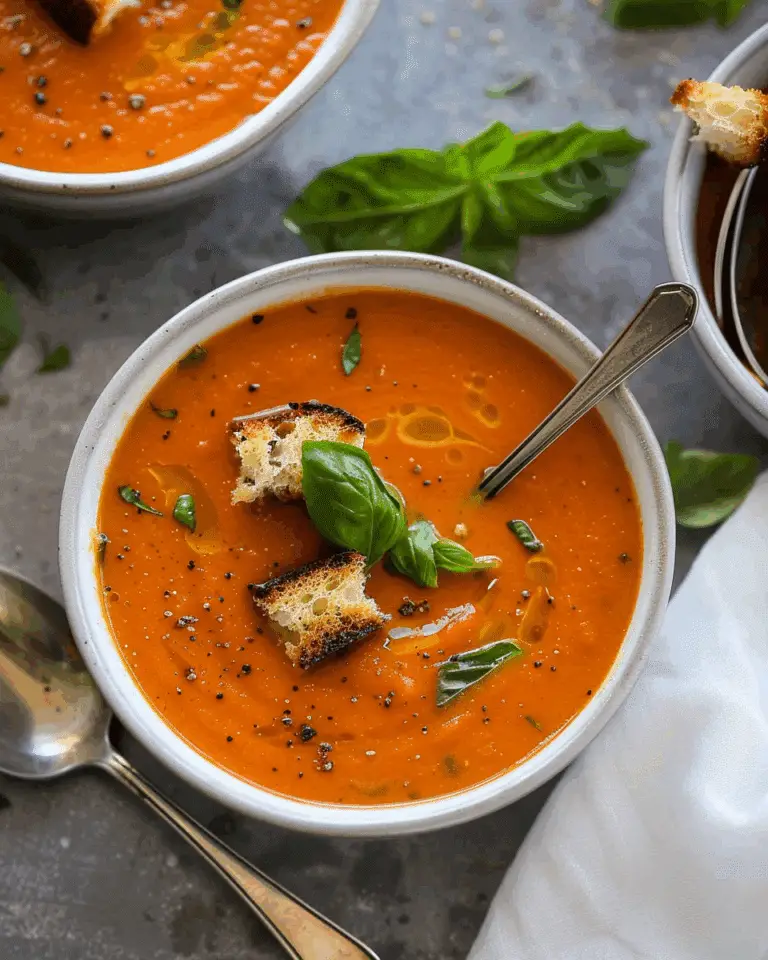 Creamy Tomato Basil Parmesan Soup