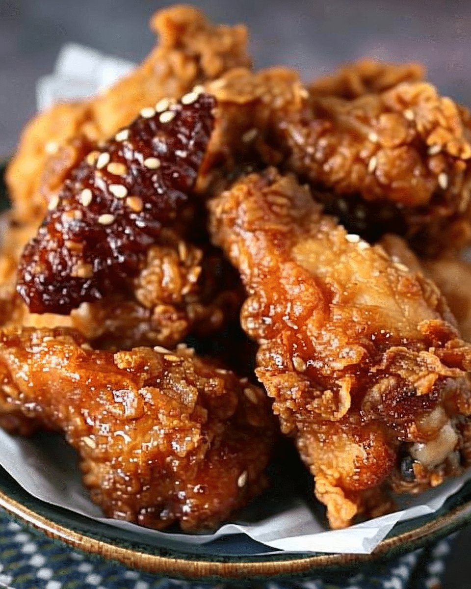 Crispy and Crunchy Korean Fried Chicken