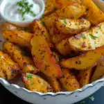 Crispy Garlic Potato Wedges
