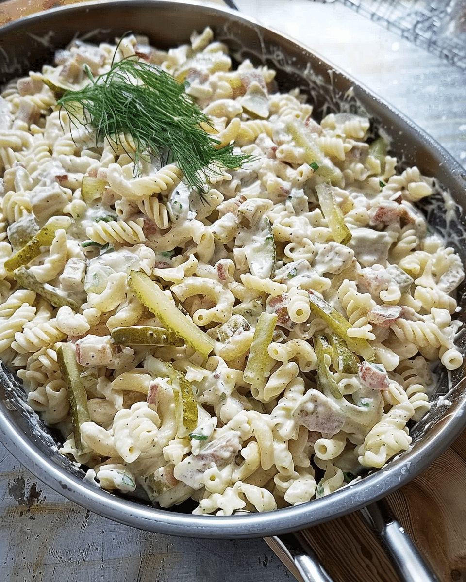 Dill Pickle Pasta Salad