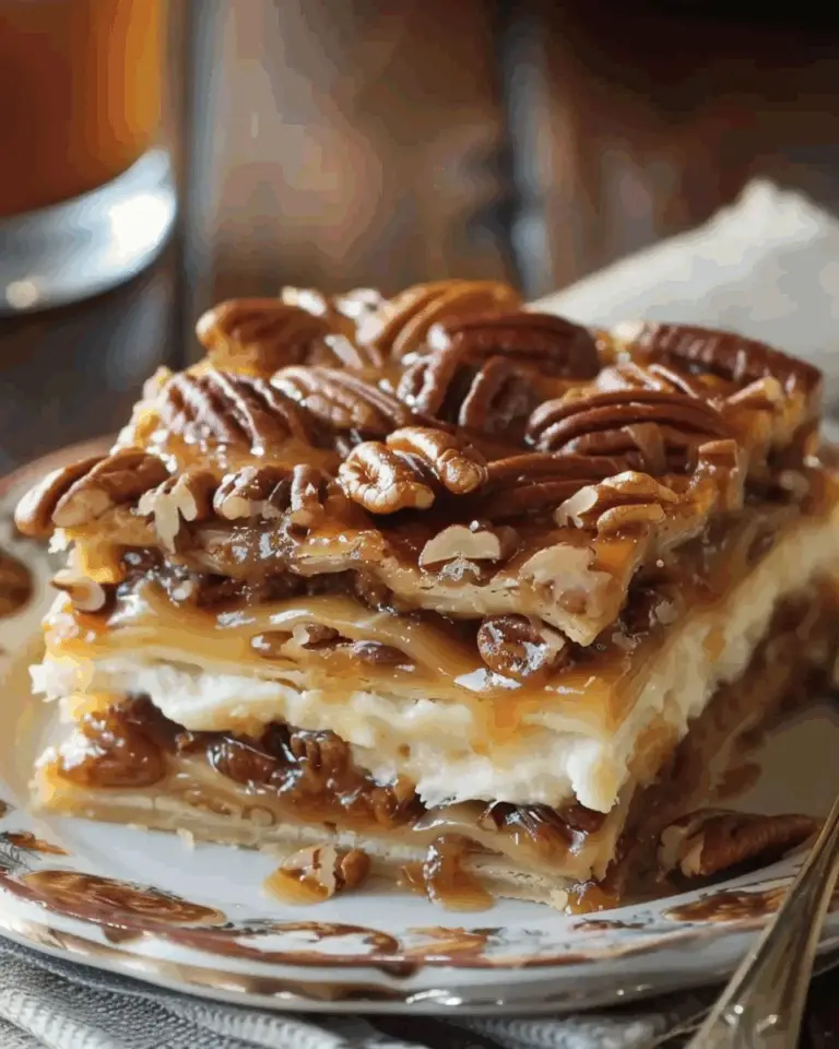 Caramel Pecan Pie Lasagna