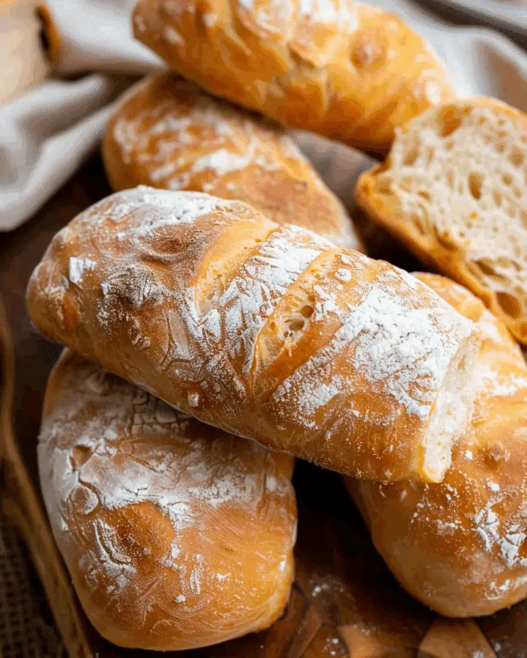 Easy Small Batch Ciabatta Rolls