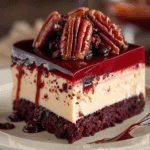 Easy Vampire Bite Caramel Pecan Red Velvet Cheesecake