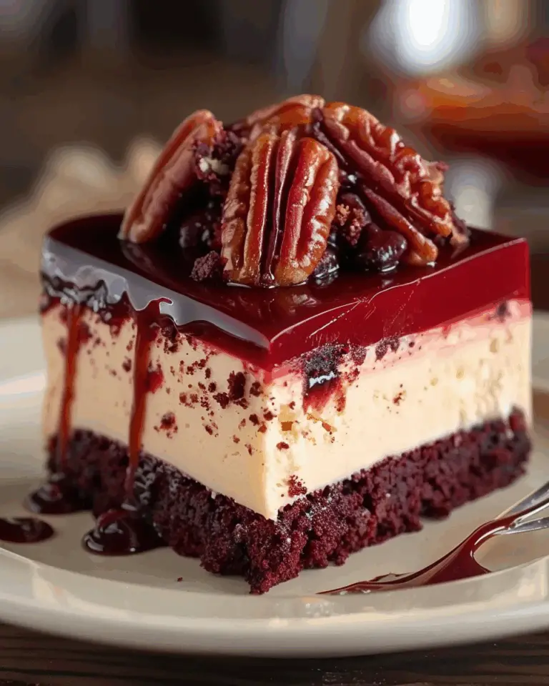 Easy Vampire Bite Caramel Pecan Red Velvet Cheesecake