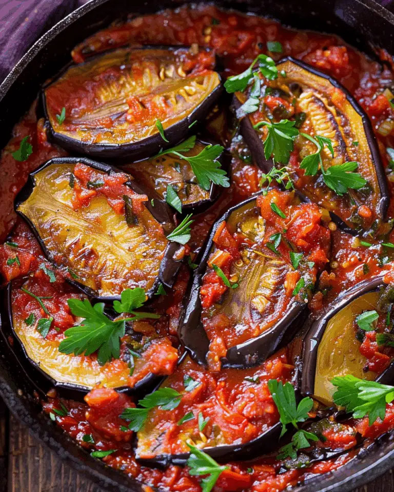 Baked Eggplant in Tomato Garlic Sauce