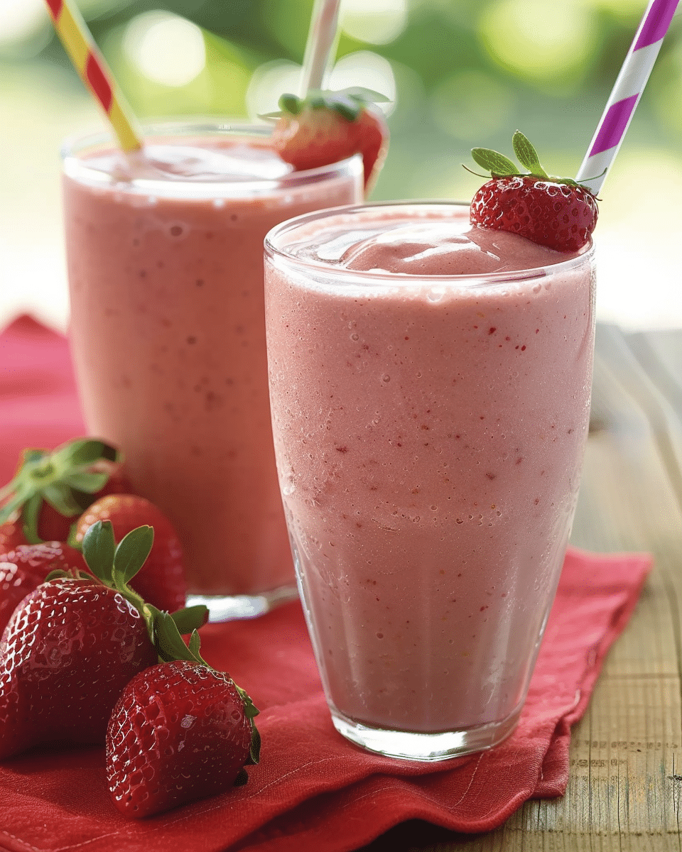 Fresh Strawberry Smoothies