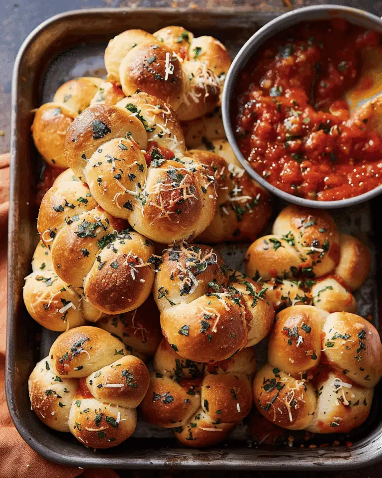 Garlic Knots With Marinara Sauce