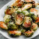 Garlic Parmesan Roasted Brussels Sprouts