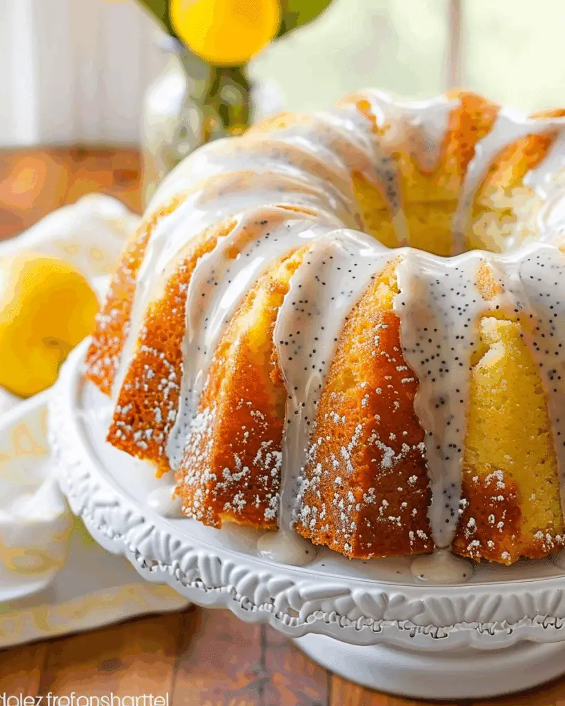 Glazed Lemon Poppy Seed Bundt Cake