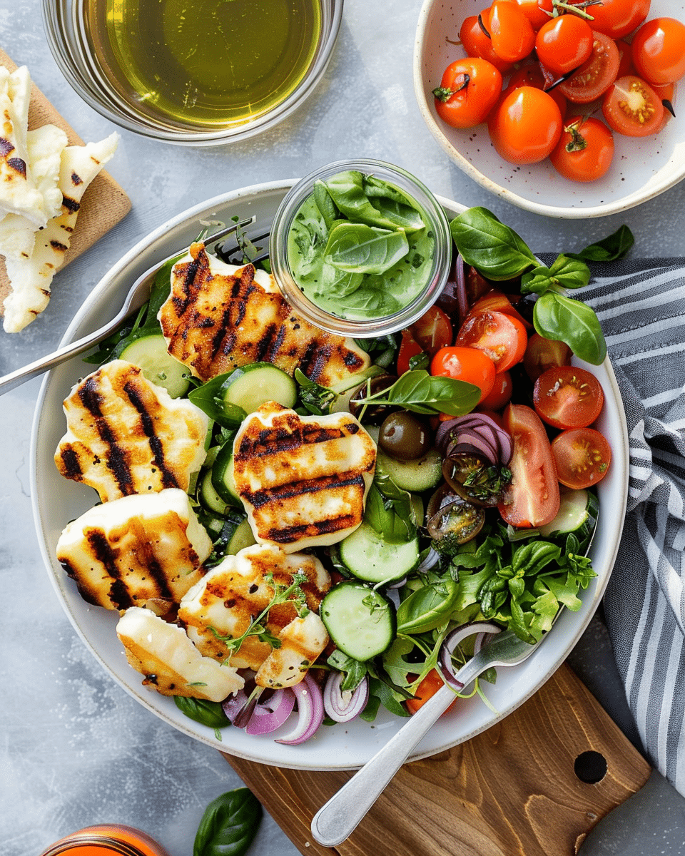 Grilled Halloumi Salad