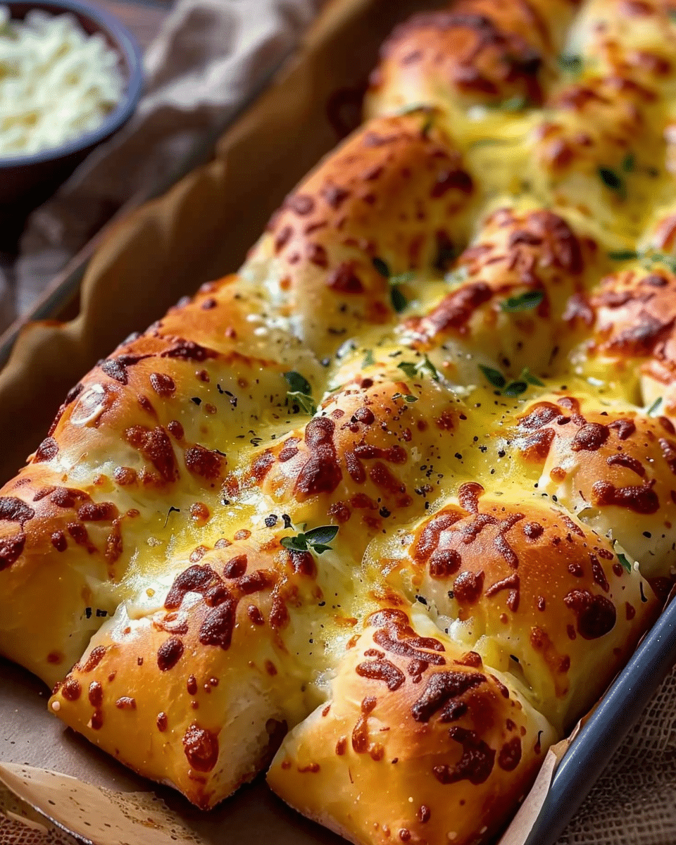 Homemade Cheesy Garlic Breadsticks
