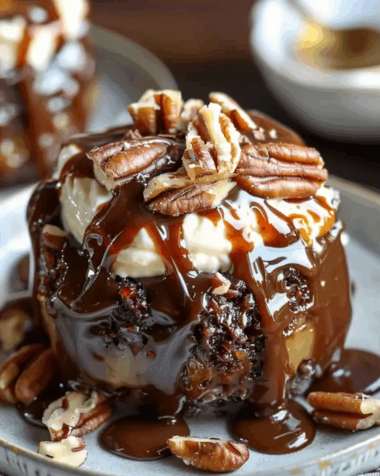 Irresistible Chocolate Pecan Caramel Pudding