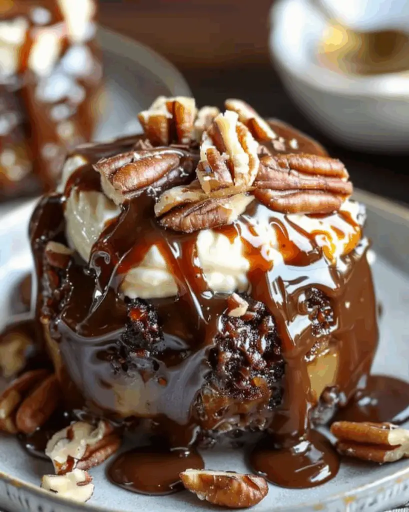 Irresistible Chocolate Pecan Caramel Pudding