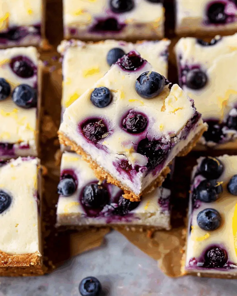 Lemon Blueberry Cheesecake Bars
