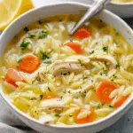 Lemon Chicken Orzo Soup