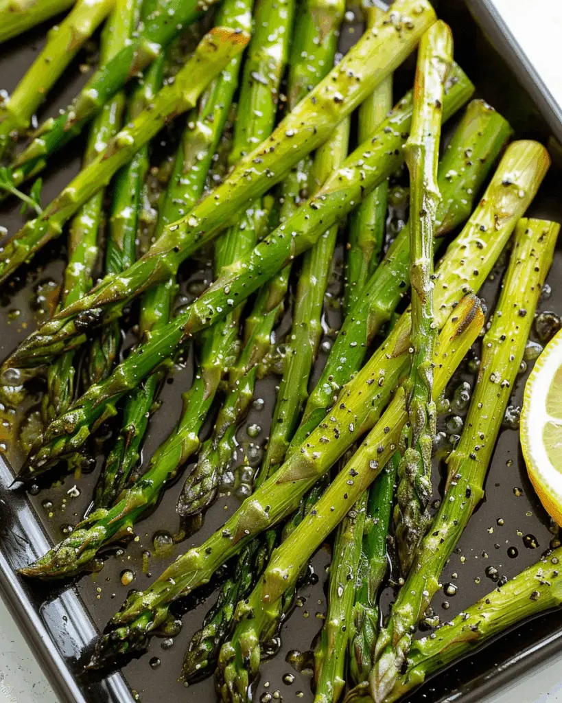 Lemon Garlic Roasted Asparagus