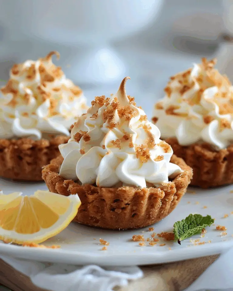 Lemon Meringue Cups with Gingersnap Crust