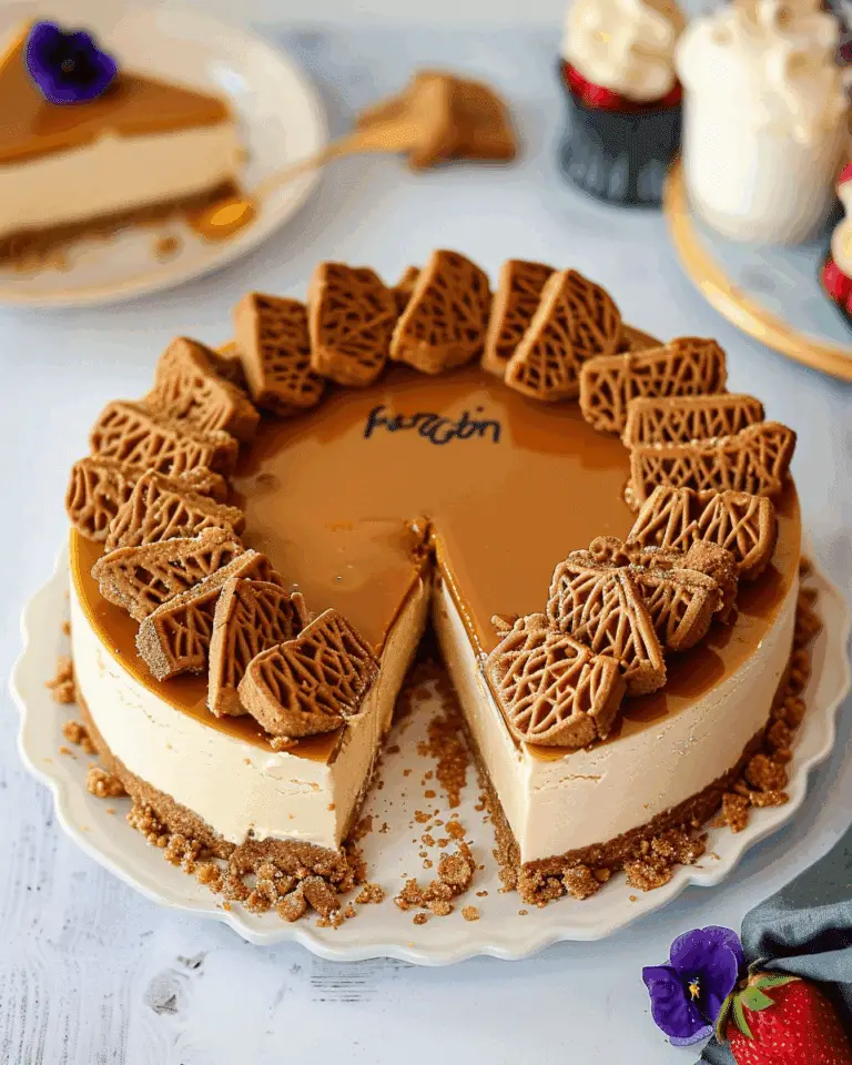 No-Bake Lotus Biscoff Cheesecake