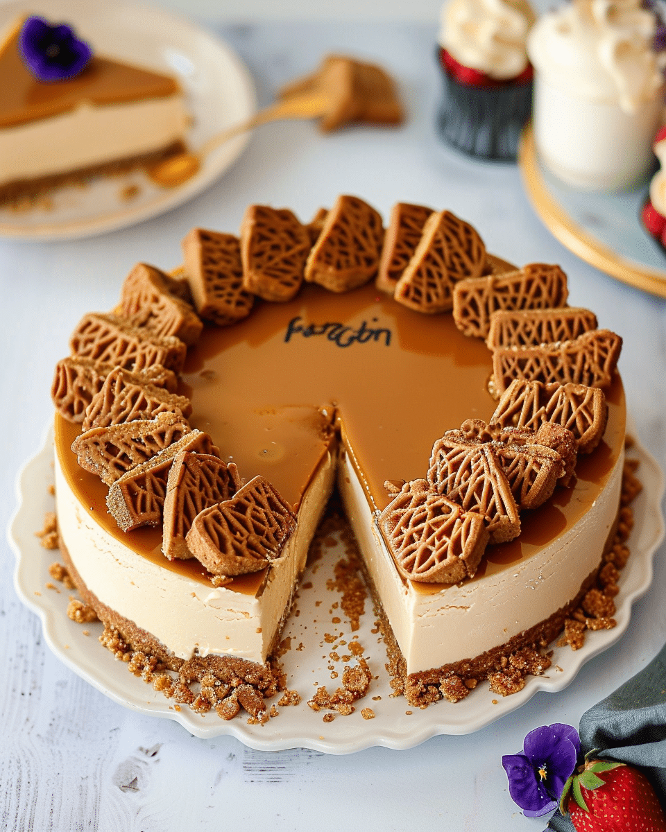 No-Bake Lotus Biscoff Cheesecake