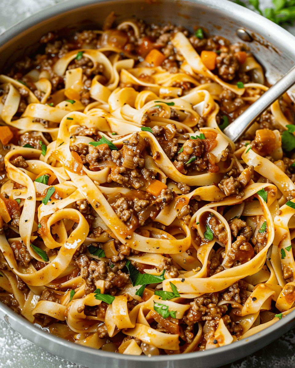 One Pot Beef Ragu Pasta