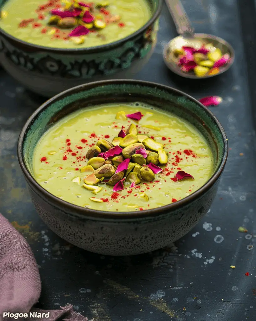 Pistachio and Rose Kheer