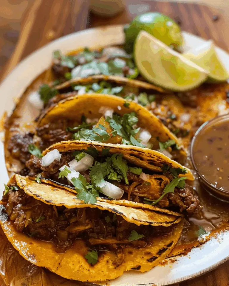Quesa Birria Tacos with Consommé for Dipping
