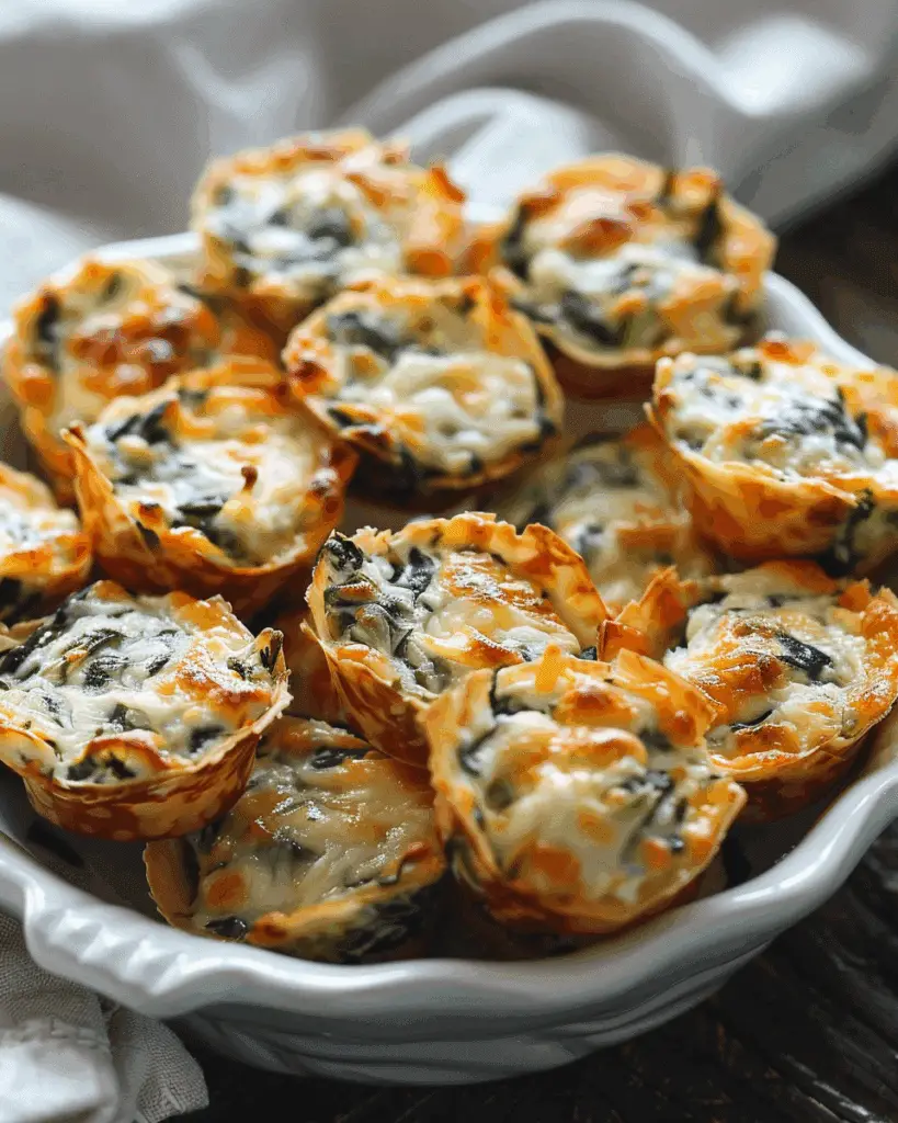 Cheesy Spinach Dip Bites