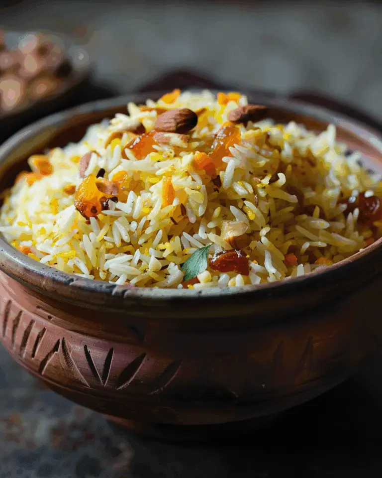 Saffron, Date, and Almond Rice