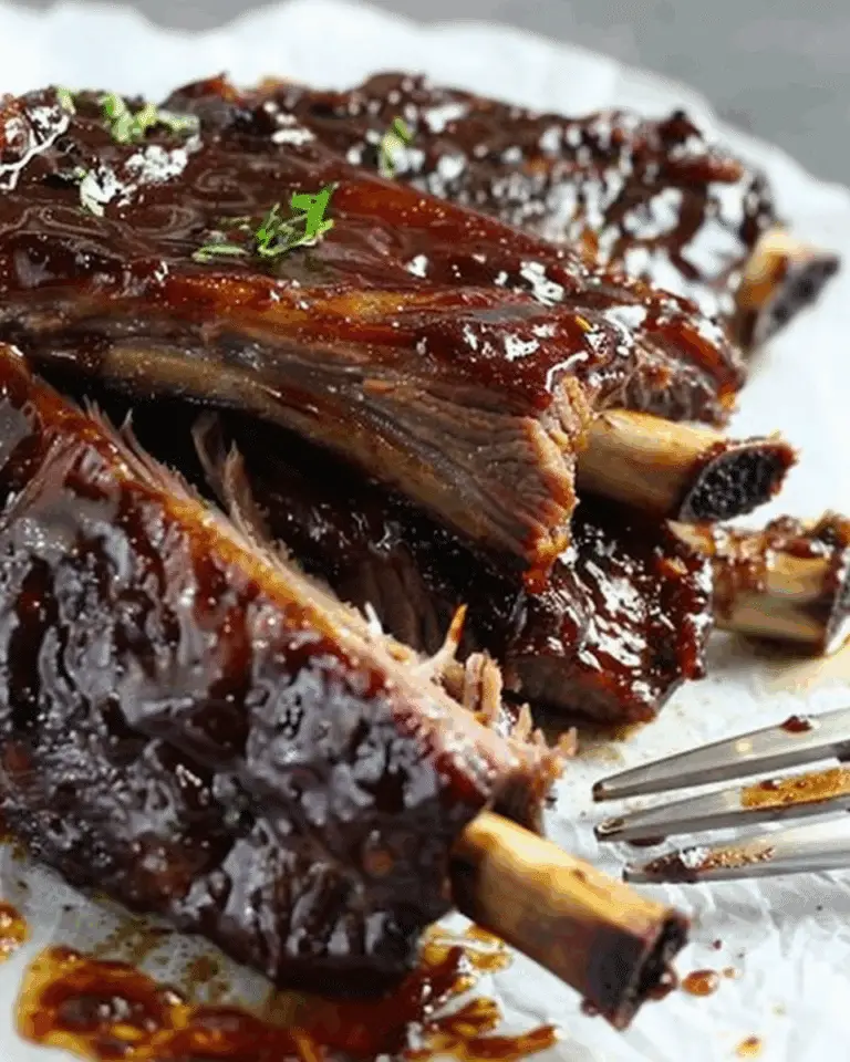 Slow Cooker Barbecued Beef Ribs