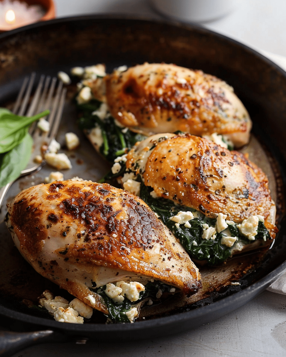 Spinach Feta Stuffed Chicken