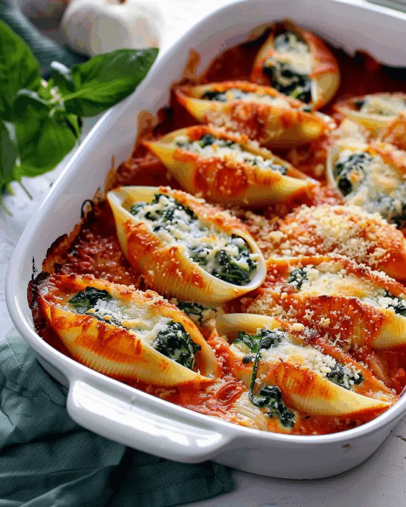 Spinach and Ricotta Stuffed Shells