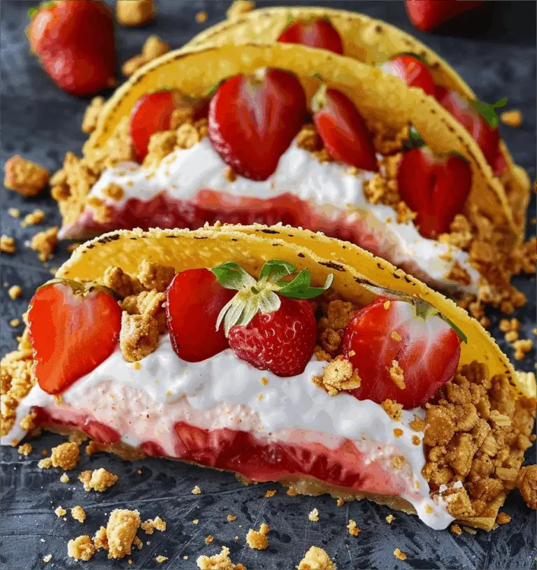 Strawberry Crunch Cheesecake Tacos