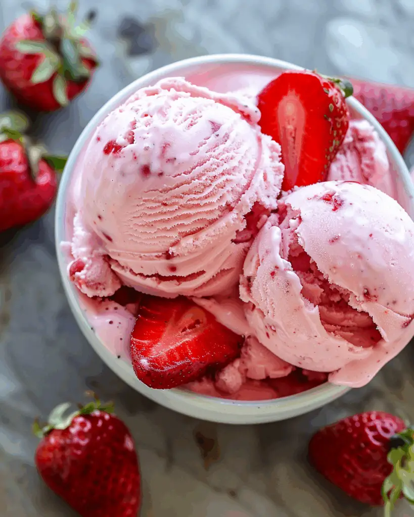 Strawberry Greek Frozen Yogurt