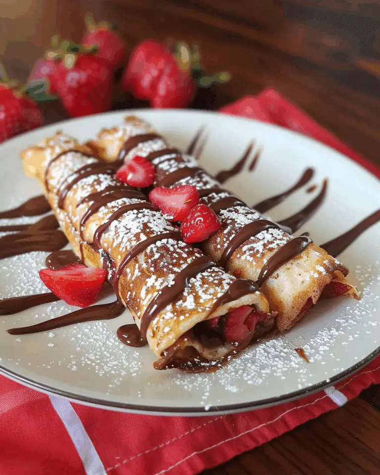 Strawberry and Nutella French Toast Rollups