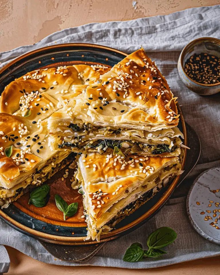 Turkish Börek (Spinach and Cheese Pie)