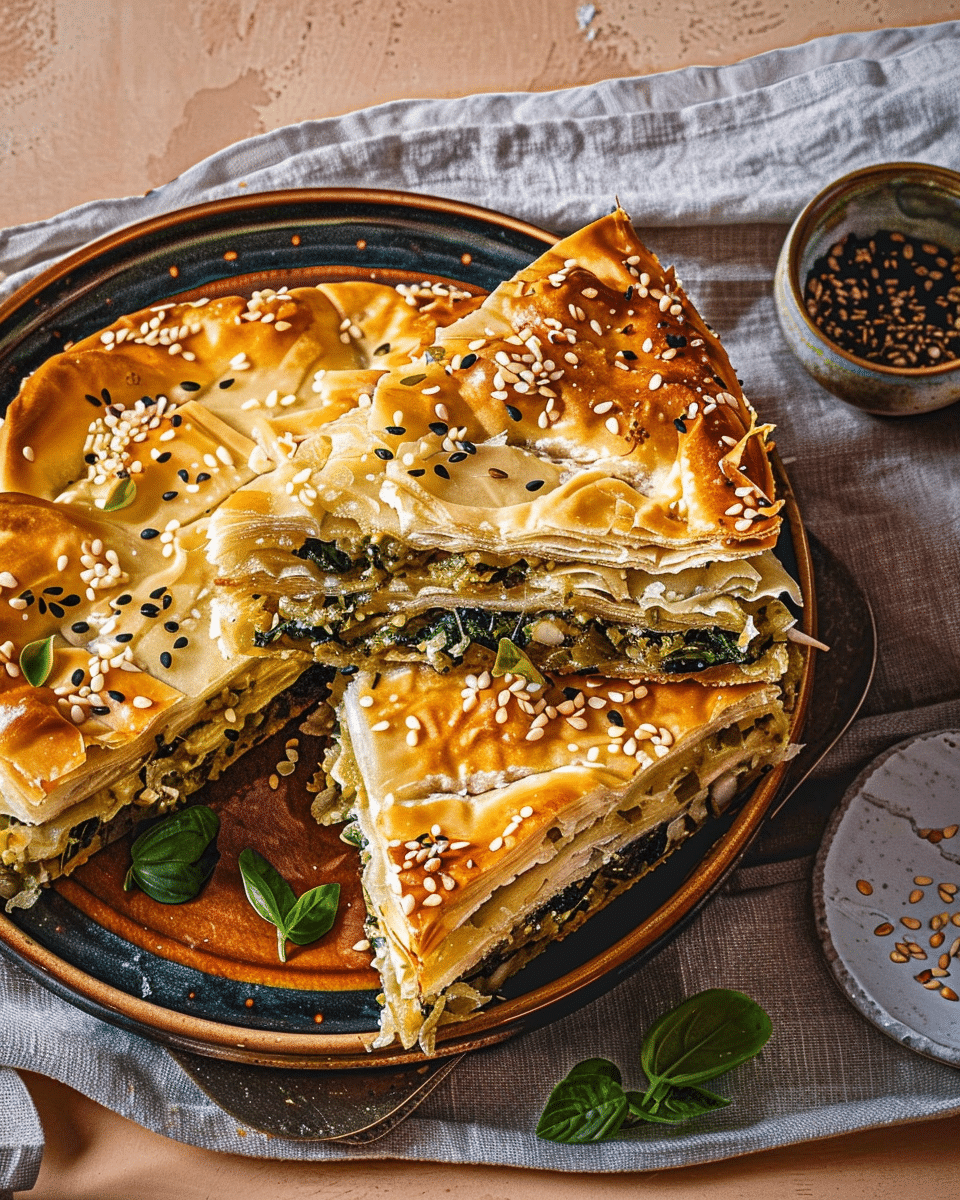 Turkish Börek (Spinach and Cheese Pie)