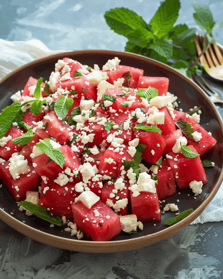 Watermelon Feta Salad with Mint
